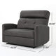 Power Recliner Chair Oversize Wide Seat Tufted Slate Gray Microfiber BM325991