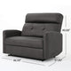 Power Recliner Chair, Oversize Wide Seat, Tufted Slate Gray Microfiber