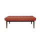 Lam Accent Ottoman Bench 44’’ Button Tufted Design Coral Orange BM325992