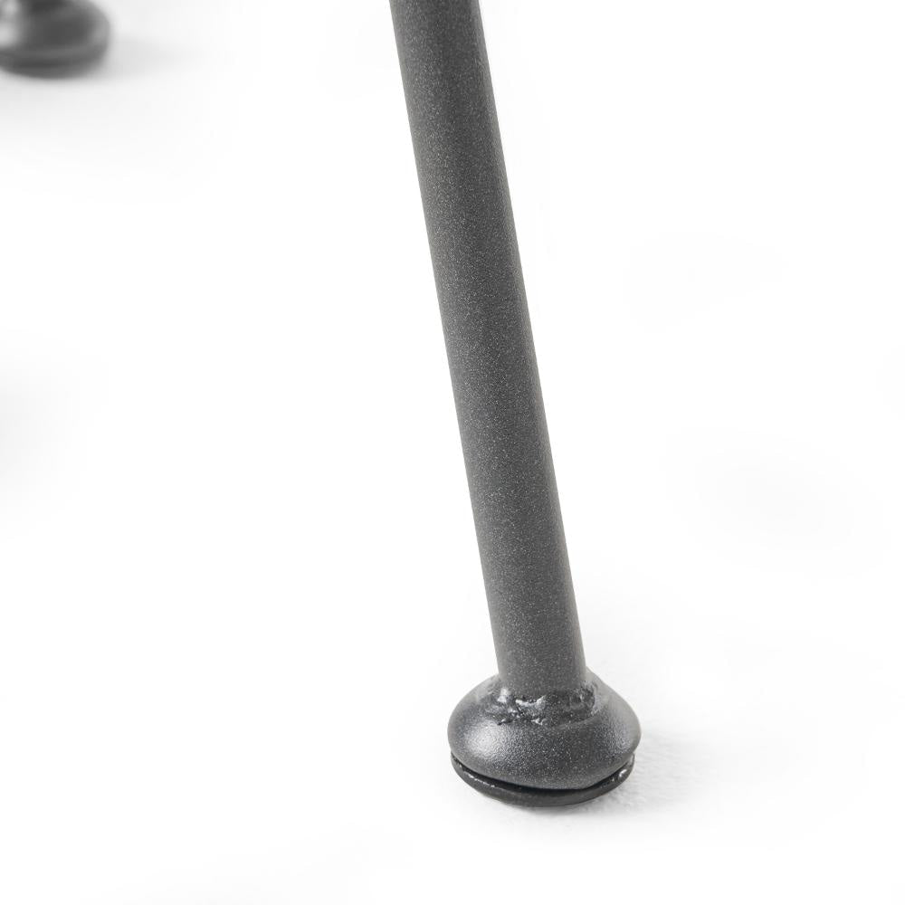 Tee Outdoor Side End Table 20’’ Rattan Weave with Glass Top Gray BM325994