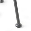 Tee Outdoor Side End Table, 20" Rattan Weave with Glass Top, Gray