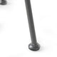 Tee Outdoor Side End Table, 20" Rattan Weave with Glass Top, Gray
