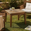 Bops Outdoor Side End Table, 20" Square, Natural Brown Acacia Wood