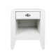 Crown Bedside Nightstand 21’’ 1 Drawer and Compartment White MDF BM325997