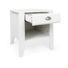 Crown Bedside Nightstand 21’’ 1 Drawer and Compartment White MDF BM325997