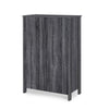 Sifa Tall Dresser Chest 5 Drawers Rustic Gray MDF Black Handles BM325998
