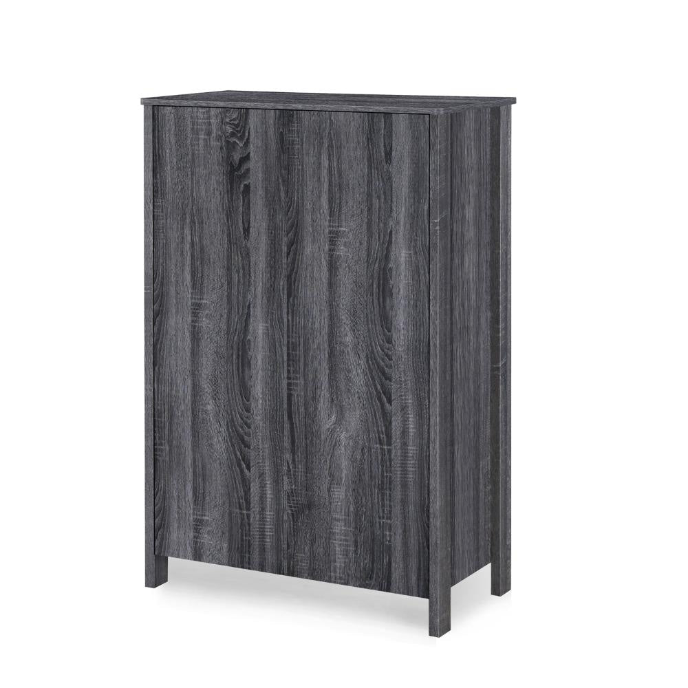 Sifa Tall Dresser Chest 5 Drawers Rustic Gray MDF Black Handles BM325998