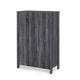 Sifa Tall Dresser Chest 5 Drawers Rustic Gray MDF Black Handles BM325998