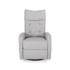 Manual Glider Swivel Recliner Chair Tufted Split Design Light Gray BM325999