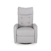 Manual Glider Swivel Recliner Chair, Tufted Split Design, Light Gray