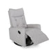 Manual Glider Swivel Recliner Chair Tufted Split Design Light Gray BM325999