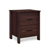 Bedside Nightstand 2 Drawers Classic Faux Wood Dark Cherry Brown BM326002