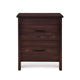 Bedside Nightstand 2 Drawers Classic Faux Wood Dark Cherry Brown BM326002