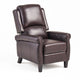 Manual Recliner Lounge Chair Burgundy Brown Faux Leather Upholstery BM326003