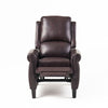 Manual Recliner Lounge Chair Burgundy Brown Faux Leather Upholstery BM326003