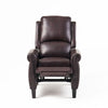 Manual Recliner Lounge Chair, Burgundy Brown Faux Leather Upholstery