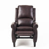 Manual Recliner Lounge Chair Burgundy Brown Faux Leather Upholstery BM326003