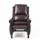 Manual Recliner Lounge Chair Burgundy Brown Faux Leather Upholstery BM326003