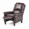 Manual Recliner Lounge Chair Burgundy Brown Faux Leather Upholstery BM326003