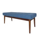 Lam Accent Ottoman Bench 44’’ Button Tufted Design Blue Cushion Seat BM326004