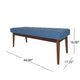 Lam Accent Ottoman Bench 44’’ Button Tufted Design Blue Cushion Seat BM326004