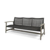 Bops Outdoor Sofa, Gray PE Woven Weaving, Coastal Acacia Wood Frame