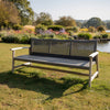 Bops Outdoor Sofa, Gray PE Woven Weaving, Coastal Acacia Wood Frame