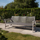 Bops Outdoor Sofa, Gray PE Woven Weaving, Coastal Acacia Wood Frame