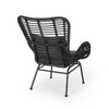 Slay Outdoor Accent Chair Set of 2 25’’ Frame Gray Woven Rattan Iron BM326008