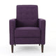 Dupe Manual Reclining Chair, Button Tufted Design, Purple Polyester
