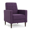 Dupe Manual Reclining Chair, Button Tufted Design, Purple Polyester