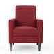 Dupe Manual Reclining Chair, Button Tufted Design, Red Polyester