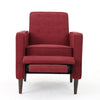 Dupe Manual Reclining Chair Button Tufted Design Red Polyester BM326014