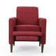Dupe Manual Reclining Chair Button Tufted Design Red Polyester BM326014