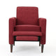 Dupe Manual Reclining Chair, Button Tufted Design, Red Polyester