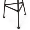 Tee Outdoor Side End Table 20’’ Rattan Weave Glass Top Steel Legs BM326016