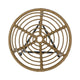Tee Outdoor Side End Table, 20" Rattan Weave, Glass Top, Steel Legs