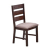 Yuzi Dining Chair Set of 2, Ladder Back, Cherry Brown Solid Wood