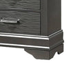 Jean Nightstand 2 Drawers Curved Frame 24’’ Dark Gray Solid Wood BM326051