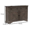 Sideboard Buffet Cabinet 2 Storage Drawers 56’’ Rich Oak Brown Wood BM326055
