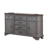 Sideboard Buffet Console 6 Drawers 2 Cabinets 60’’ Gray Brown BM326056