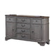 Sideboard Buffet Console 6 Drawers 2 Cabinets 60’’ Gray Brown BM326056
