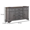 Sideboard Buffet Console 6 Drawers 2 Cabinets 60’’ Gray Brown BM326056