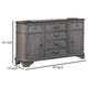 Sideboard Buffet Console 6 Drawers 2 Cabinets 60’’ Gray Brown BM326056