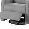 Manie Swivel Glider Manual Recliner Solid Wood Classic Gray Burlap BM326058