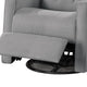Manie Swivel Glider Manual Recliner Solid Wood Classic Gray Burlap BM326058