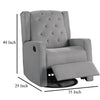 Manie Swivel Glider Manual Recliner Solid Wood Classic Gray Burlap BM326058