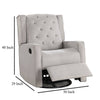 Manie Swivel Glider Manual Recliner Solid Wood Light Gray Burlap BM326059