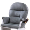 Noni Glider Manual Recliner Chair with Ottoman White Wood Gray BM326061