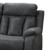 Corie Manual Recliner Loveseat 60’’ Solid Wood Dark Gray Faux Leather BM326070